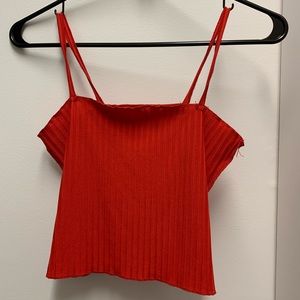 Red Cami Crop Top